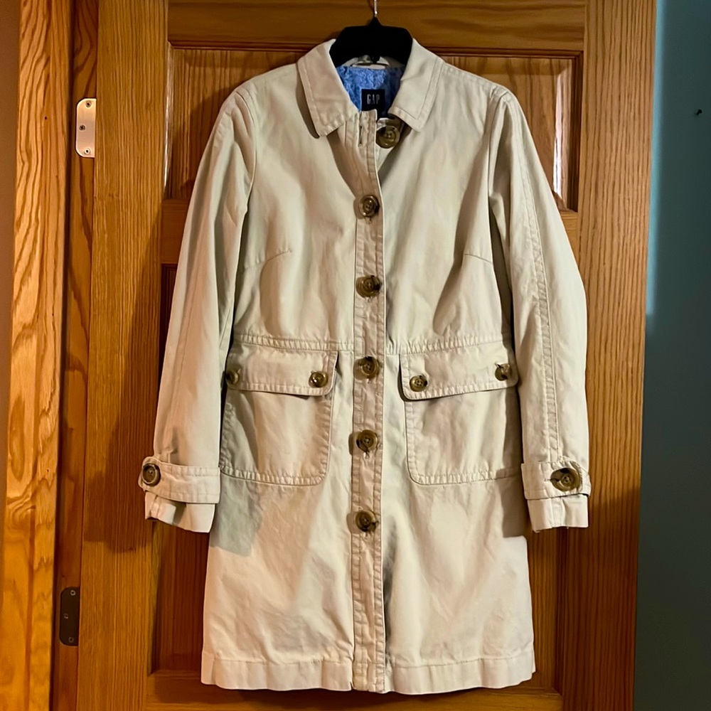 GAP mid length trench coat size M
